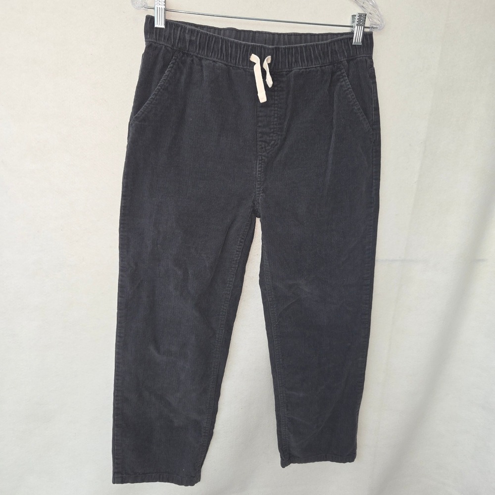 Lands' End Corduroy Pants Kids XL 18-20 Gray Elastic Waist Drawstring‎ READ